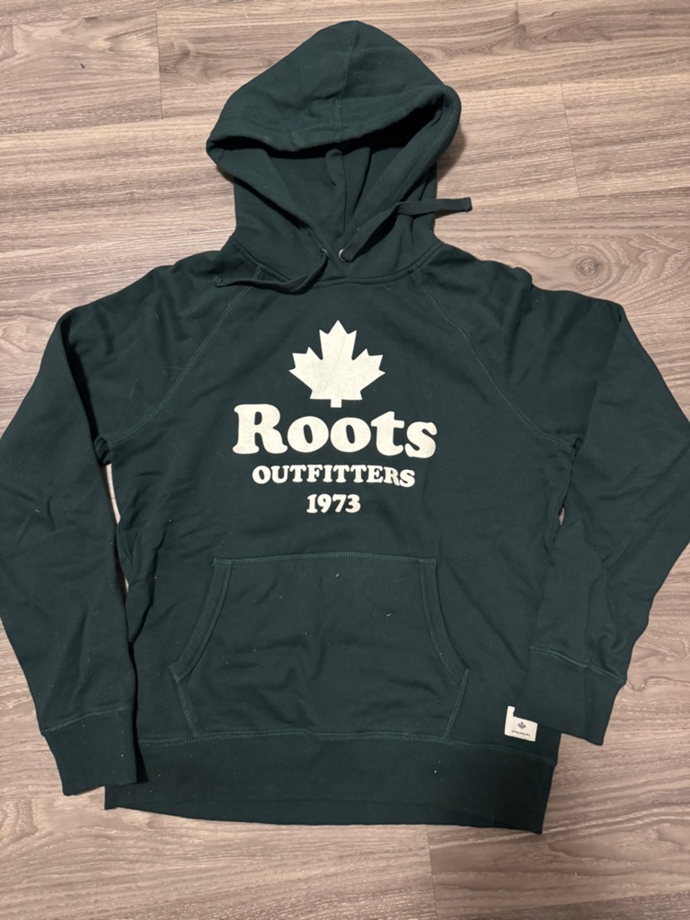Roots Dark Green Hoodie with White Logo